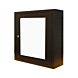 Armario de pared 3U con puerta de cristal de 185 mm de profundidad.
