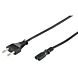 Cable de alimentación con enchufe europeo a C7, 1,50 m, negro