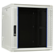 Armario de pared blanco de 12U (inclinable) con puerta de cristal de 600x600x635 mm (ancho x profundidad x alto).