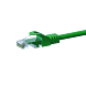 Cable de conexión UTP CAT5e de 2 m, color verde - 100 % cobre