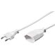 Cable de extensión de alimentación con enchufe europeo de 3 m, color blanco