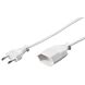 Cable de extensión de alimentación con enchufe europeo, 2 m, blanco