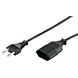 Cable de extensión de alimentación con enchufe europeo de 5 m, color negro