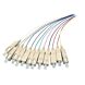 Juego de 12 piezas de latiguillos de fibra de vidrio OS2 de colores para SC/APC