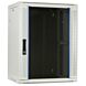 Armario de pared blanco de 15U con puerta de cristal, 600x450x770 mm (ancho x profundidad x alto)