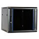 Armario de pared de 9U sin montar con puerta de cristal de 600x600x500 mm (ancho x profundidad x alto)