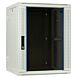 Armario de pared blanco de 15U (inclinable) con puerta de cristal de 600x600x770 mm (ancho x profundidad x alto).