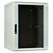 Armario de pared blanco de 15U con puerta de cristal de 600x600x770 mm (ancho x profundidad x alto)