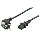 Cable de alimentación Schuko en ángulo a C13 de 1,50 m, negro