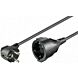 Cable de extensión Schuko de 3 m, color negro