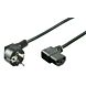 Cable de alimentación angular Schuko a C13 de 3 m, color negro