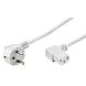 Cable de alimentación angular Schuko a C13 de 2 m, blanco