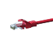 Cable de conexión UTP CAT5e de 10 m, color rojo - 100 % cobre