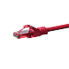 Cable de conexión UTP CAT6 de 0,25 m, color rojo - 100 % cobre