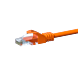 Cable de conexión UTP CAT5e de 1 m, color naranja - CCA