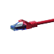 Cable de conexión UTP CAT6a de 0,50 m, rojo - 100 % cobre