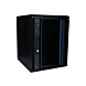 Armario para servidores de 10 pulgadas y 9U con puerta de cristal, 370 x 450 x 486 mm (ancho x profundidad x alto).