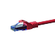 Cable de conexión UTP CAT6a de 5 m, rojo - 100 % cobre