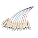 Juego de 12 piezas de cable flexible de fibra de vidrio OM4 de colores