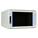 Armario de pared blanco de 4U con puerta de cristal de 600x600x280 mm (ancho x profundidad x alto)