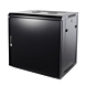Armario de pared de 9U con puerta metálica de 600x600x500 mm (ancho x profundidad x alto)