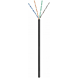 Cable CAT6 U/UTP de 305 m para exteriores en carrete, flexible, negro, CCA