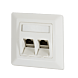 Placa frontal Keystone, color marfil