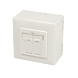 Caja de montaje superficial CAT6 UTP/STP, color marfil