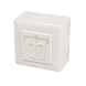 Caja de montaje en superficie CAT6a UTP/STP, color marfil