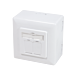 Caja de montaje en superficie CAT6a UTP/STP, blanca