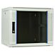 Armario de pared blanco de 9U con puerta de cristal de 600x450x500 mm (ancho x profundidad x alto)
