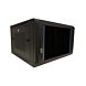 Armario de pared 6U con puerta de cristal y paneles laterales perforados de 600x600x368 mm (ancho x profundidad x alto).