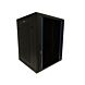 Armario de pared de 15U con puerta de cristal y paneles laterales perforados de 600x600x770 mm (ancho x profundidad x alto).
