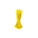 Bridas para cables de 200 mm, color amarillo - 100 unidades