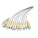 Juego de 12 piezas de cable flexible de fibra de vidrio OM3 de colores SC