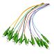 Juego de 12 piezas de latiguillos de fibra de vidrio OS2 de colores LC-APC