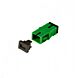 Acoplamiento Keystone monomodo SC-SC simplex verde