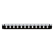 Conector frontal LC/SC de 12 puertos, dúplex/simplex negro, apto para bandeja de fibra universal.