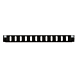 Conector frontal LC/SC de 12 puertos, negro, cuádruple/dúplex, apto para bandeja de fibra universal.