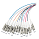 Juego de 12 piezas de cable de fibra de vidrio OS2 con conector de color LC