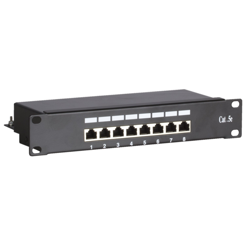 Panel de conexión FTP CAT5e de 10 pulgadas - 8 puertos