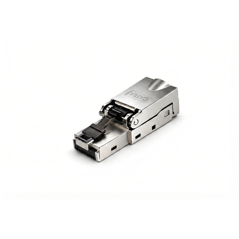 Conector RJ45 sin herramientas DANICOM S/FTP CAT6A para núcleo sólido