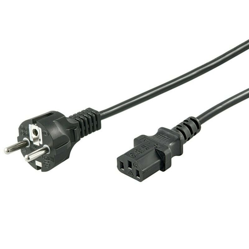 Cable de alimentación Schuko a C13 de 5 m, color negro