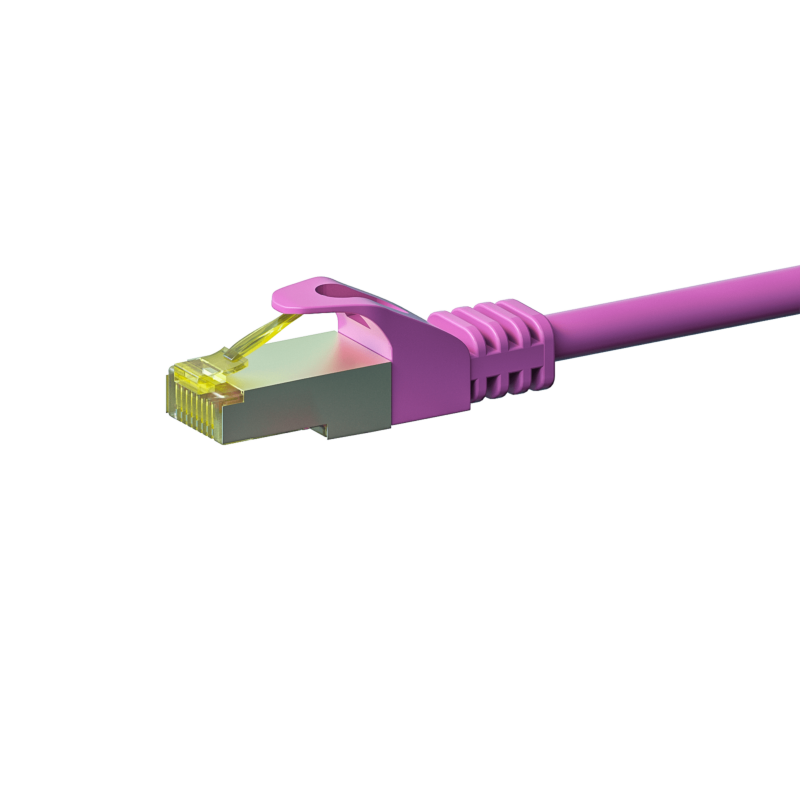 Cable de conexión Cat7 S/FTP (PIMF) de 5 m, color rosa