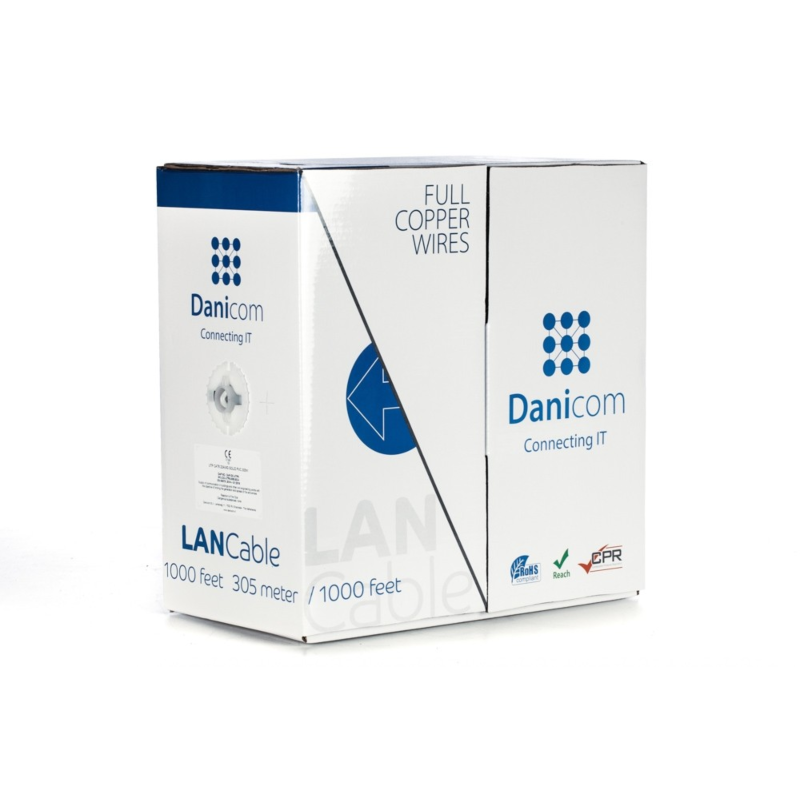Cable DANICOM CAT6 UTP 305m en rollo rígido - LSZH (Eca)