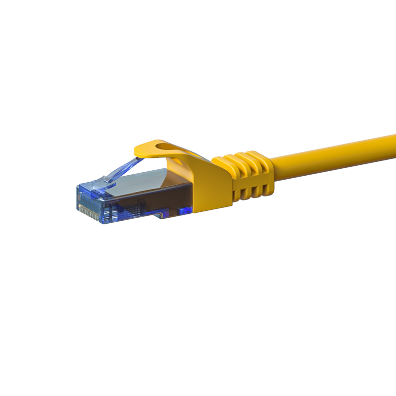 Cable de conexión UTP CAT6a de 2 m, color amarillo - 100 % cobre