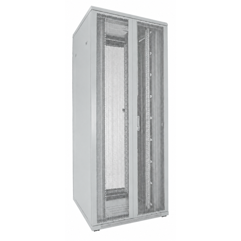 Armario de servidor blanco de 42U con puertas delanteras y traseras dobles perforadas 800x800x2000mm (AnxPrxAl)