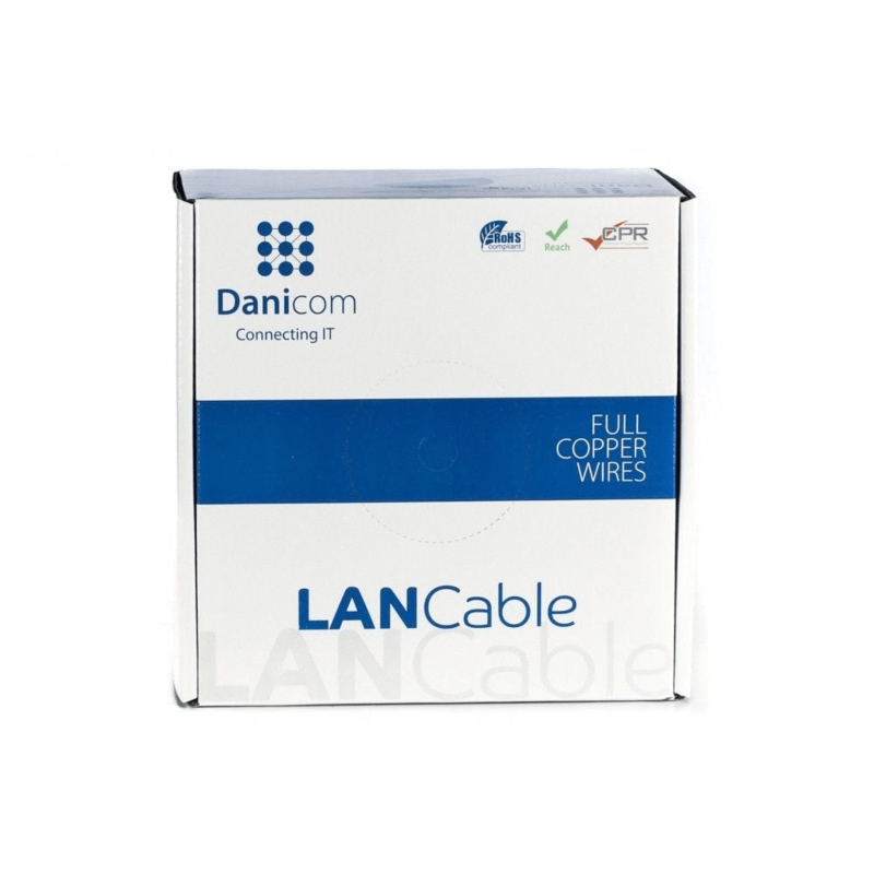 DANICOM CAT7 S/FTP 100m cable en rollo rígido - LSZH (Dca)