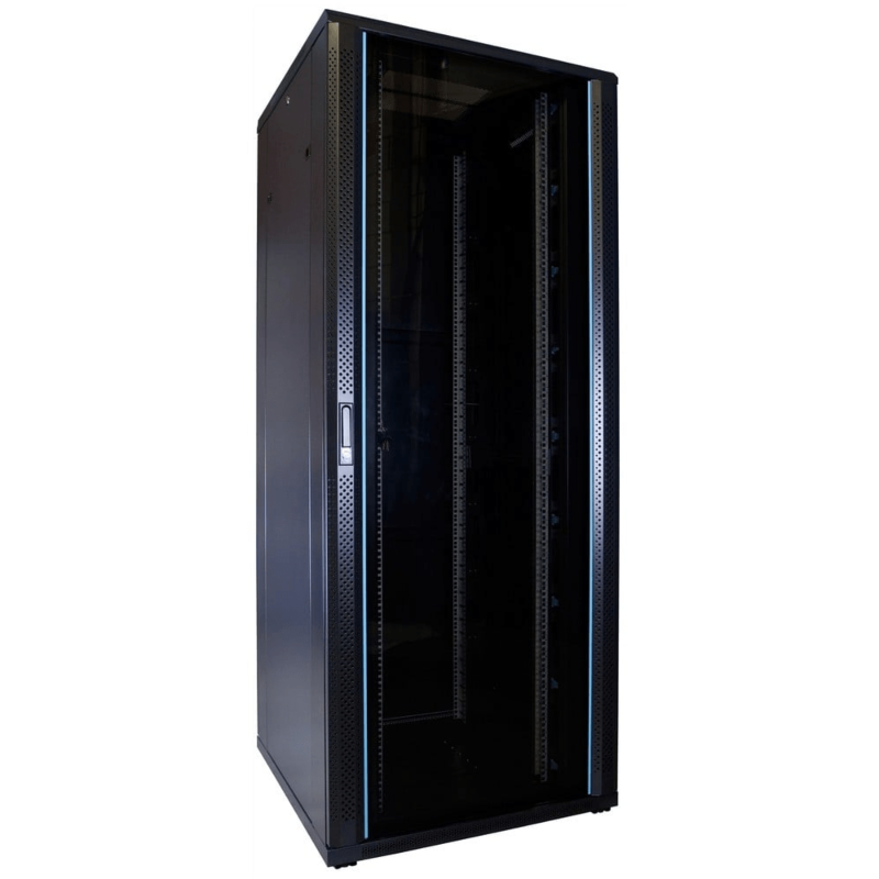 Armario para servidores de 47U con puerta de cristal de 800x800x2200 mm (ancho x profundidad x alto)