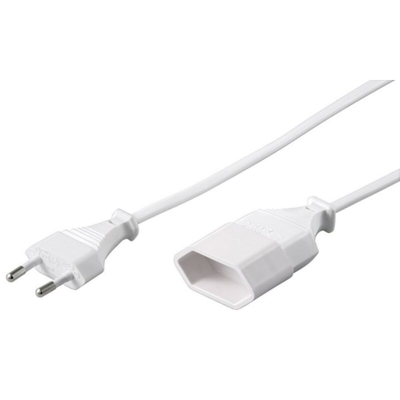 Cable de extensión de alimentación con enchufe europeo de 3 m, color blanco